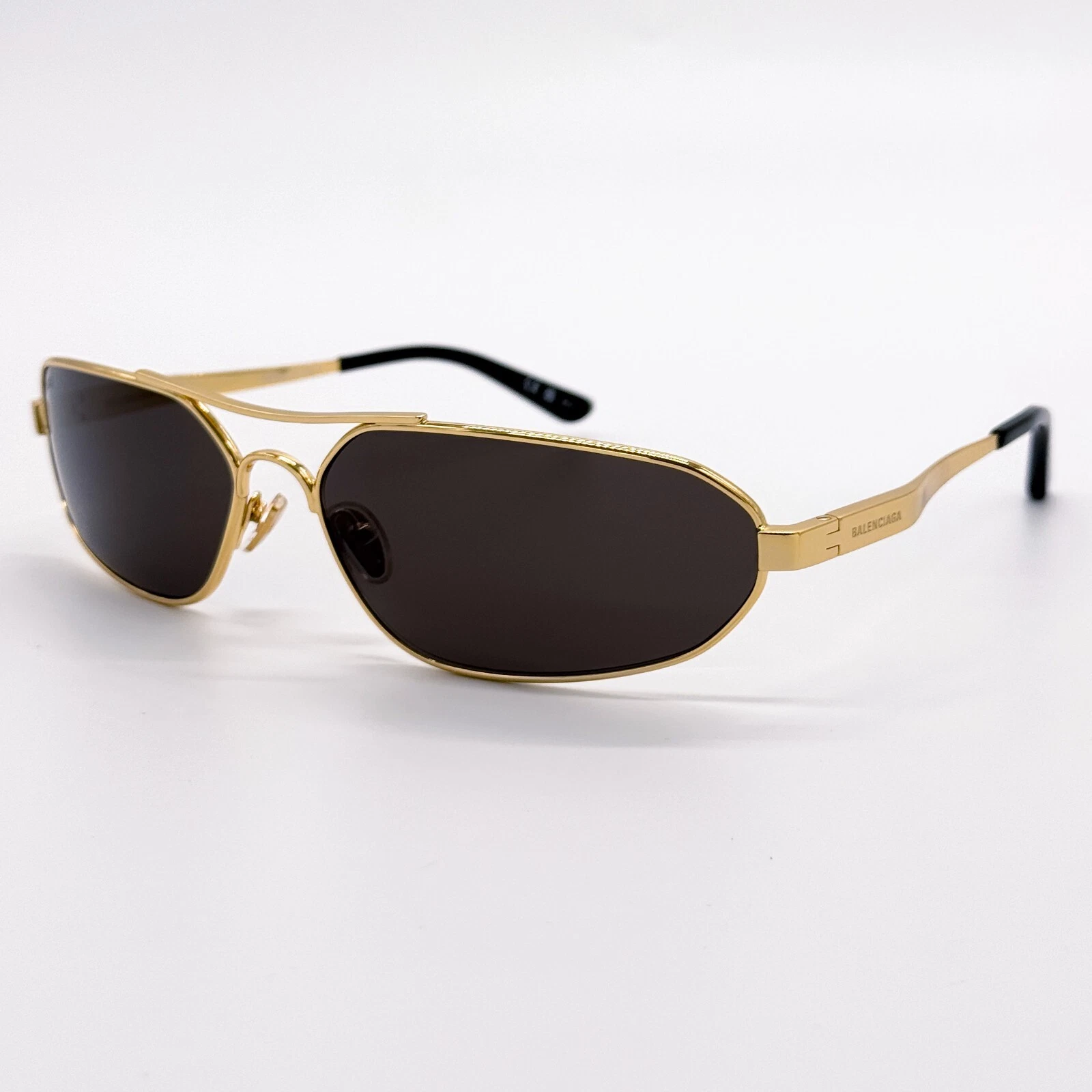 Balenciaga — NEW BALENCIAGA BB0227S 001 MEN GOLD/ DARK GREY SUNGLASSES BALENCIAGA