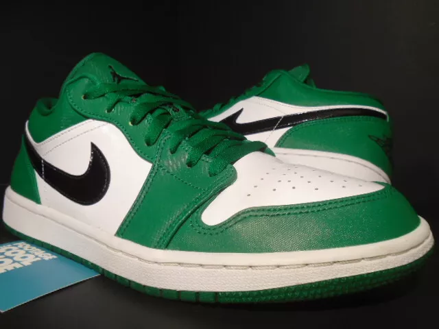 NIKE AIR JORDAN 1 RETRO I LOW OG PINE GREEN BLACK WHITE CELTICS