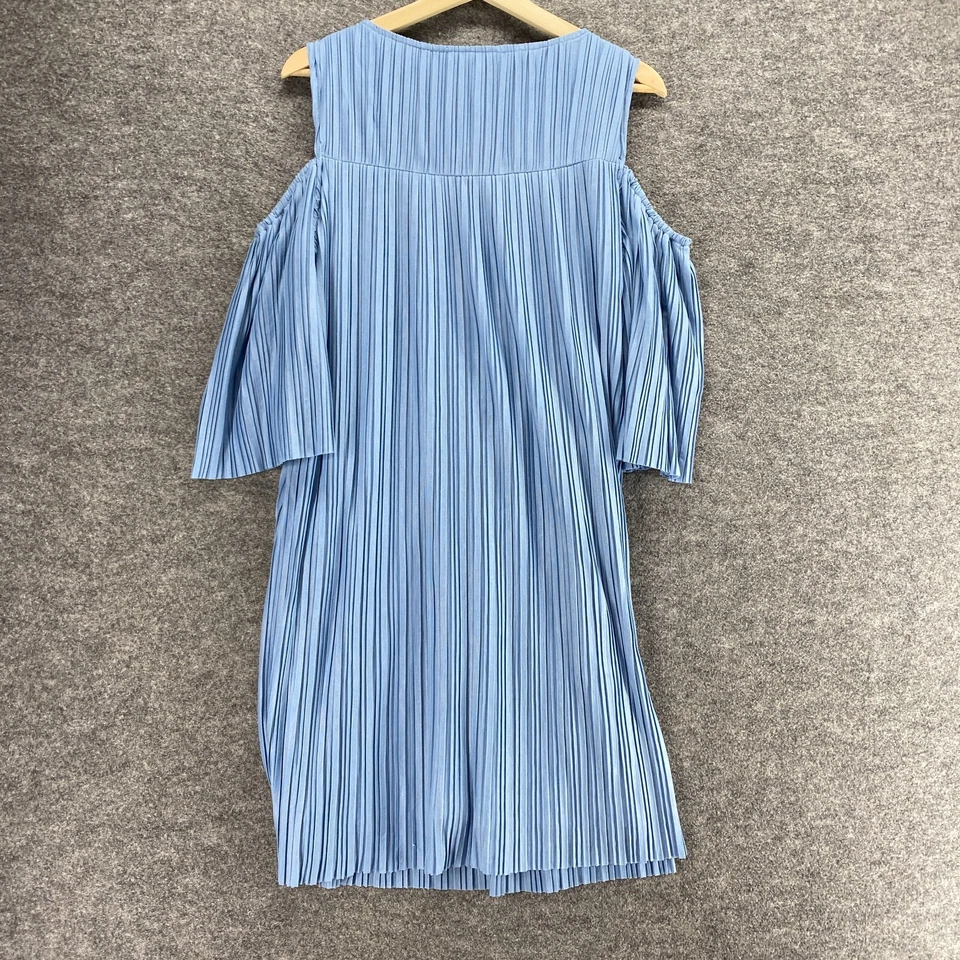 Vestido Luxology Mujer 8 Azul Cambio Corto Forrado Hombro Frío Manga 3/4 Plisado Foto 2 de 4