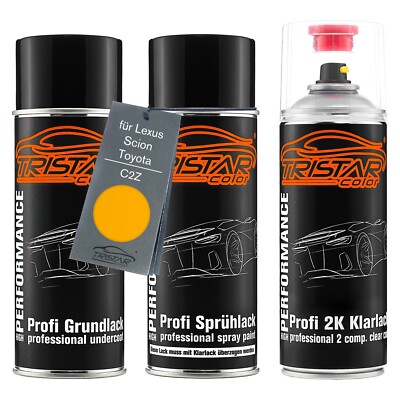 Autolack 2K Spraydosen Set für Lexus Scion Toyota C2Z Sunrise Yellow