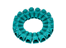50 pcs Boot Cap Cover for RJ45 Network Connectors Cat5 Cat6 Cat5e Cable Green