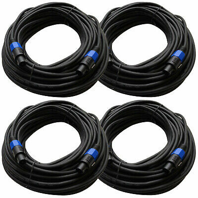 (4) SEISMIC AUDIO 100' Foot Speakon PA/DJ SPEAKER CABLE