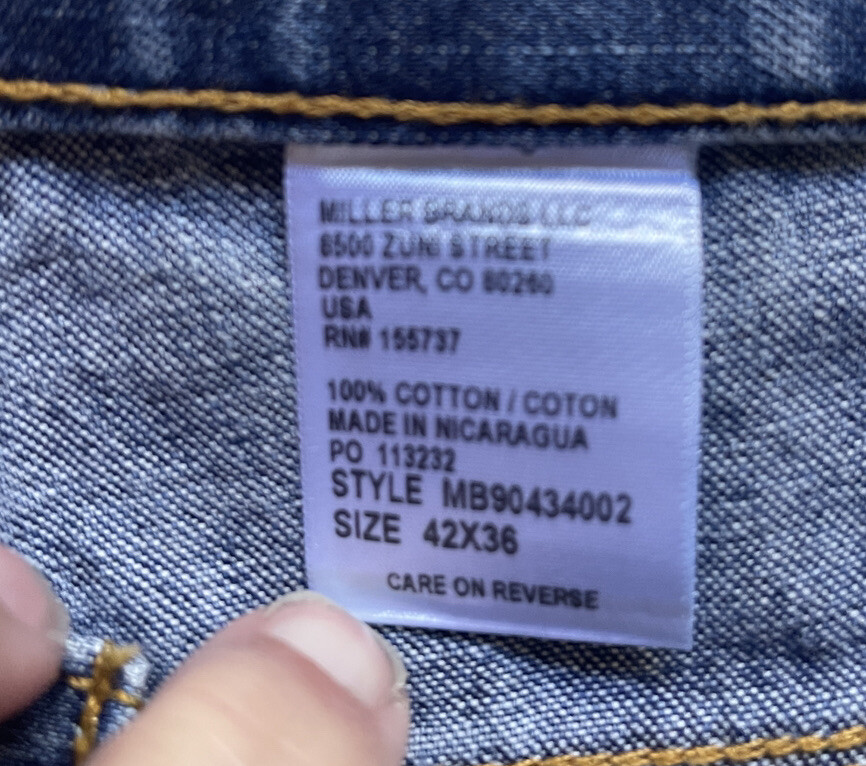Cinch Mens Blue Label Casual Zip Medium Wash Denim Jeans Carpenter