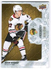 19/20 2019 UD ENGRAINED ADAM BOQVIST 71 BASE OAK ROOKIE RC 299 CHICAGO BLACKHAWK