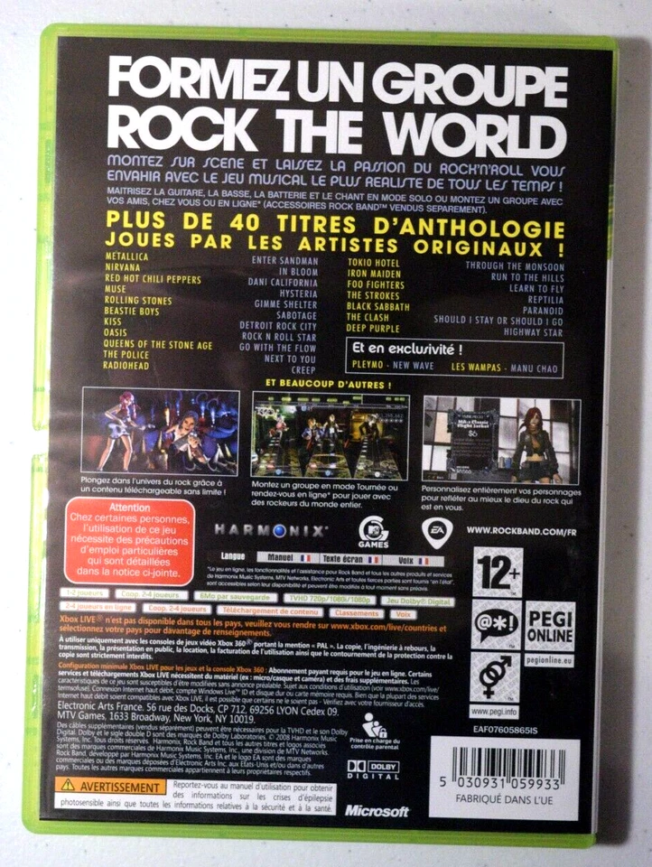 Rock Band (PAL) para Xbox 360 - ¡ENVÍO GRATUITO! Foto 2 de 2