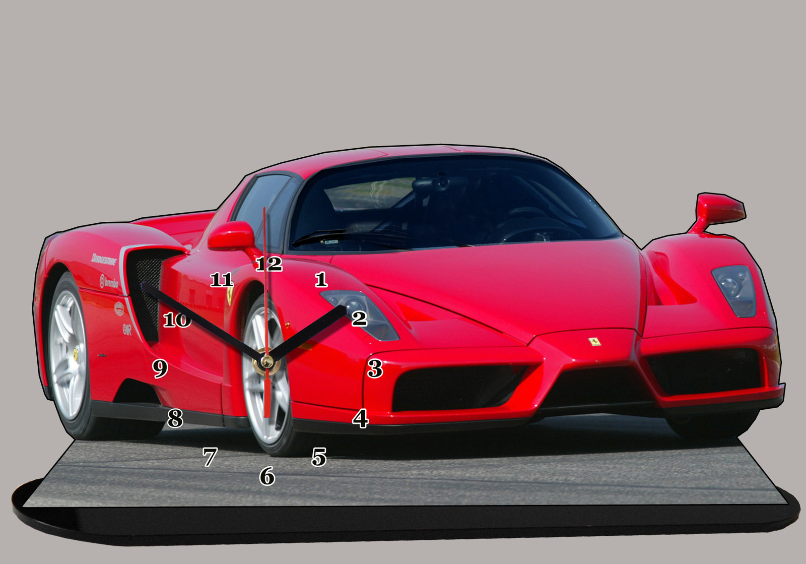 Horloge miniature Ferrari Enzo en or 24k pour collectionneur