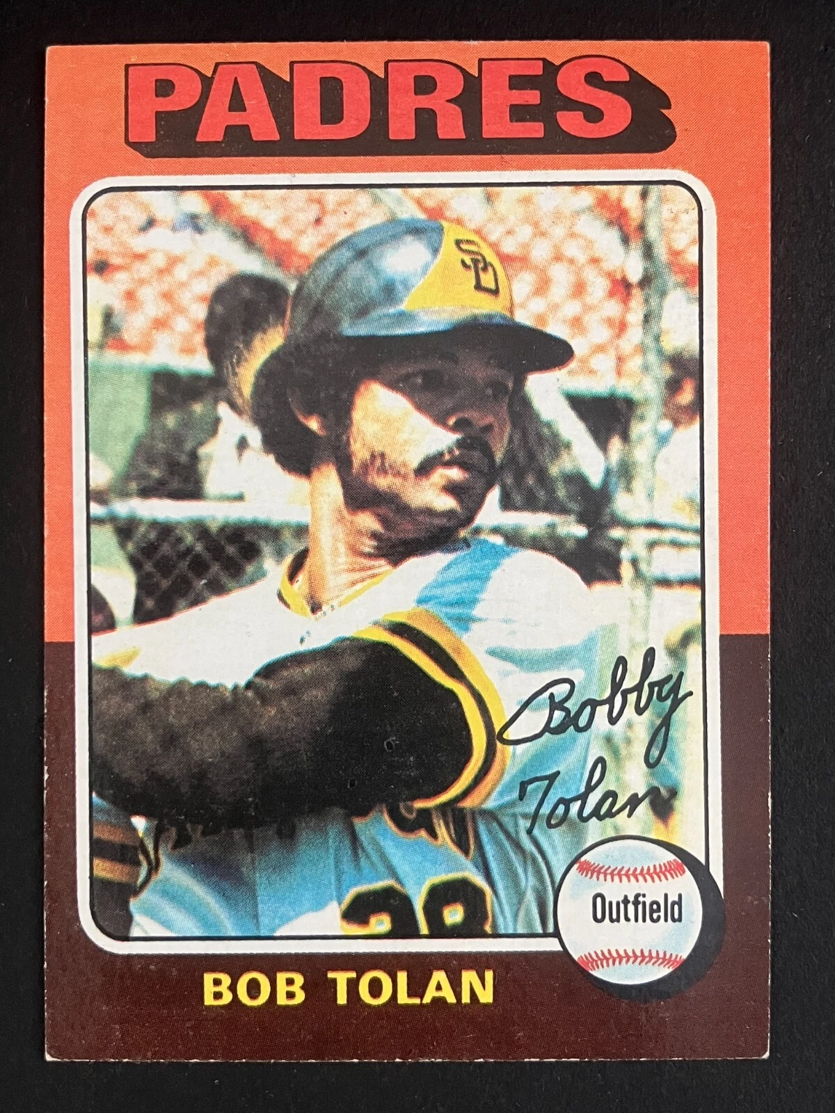 1975 TOPPS MINI HIGH-GRADE SET BREAK - BOB TOLAN -CARD #402- PADRES - NM
