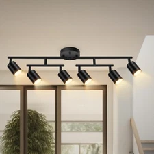 Black Track Lighting Kitchen, 6 Light Track Lighting Fixtures Ceiling Kit, 6 ...