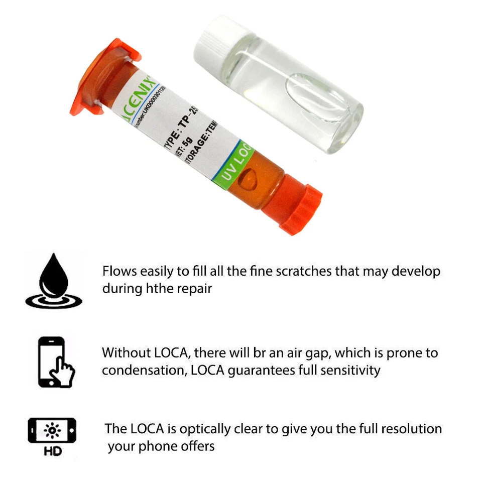 ebuyerfix? Front Black Glass Screen Replacement Repair Kit for OnePlus 3 UV Glue - Image 2 of 4