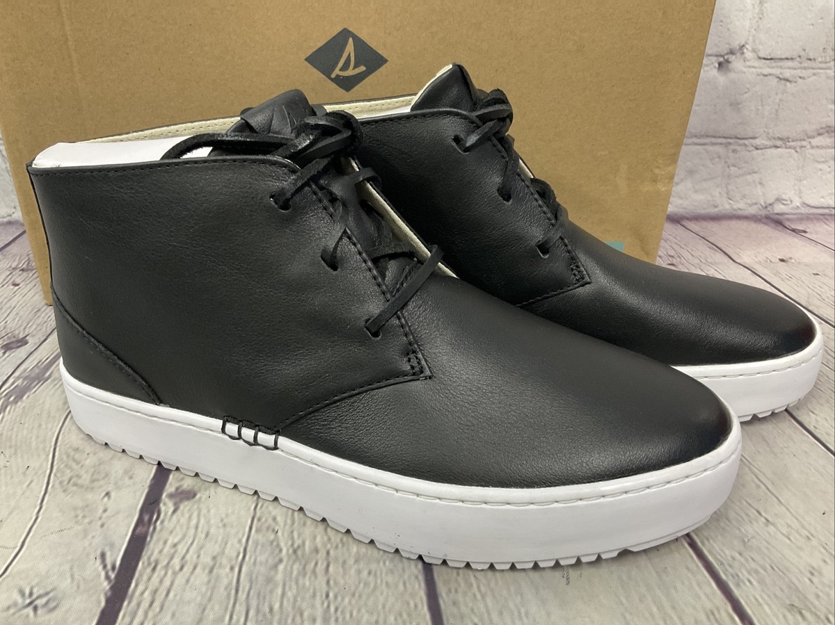 Sperry Endeavor CHUKKA leather black size 8.5 Men red leather laces lightly worn Sperry Top Sider Chukka Boot In Men main image 2