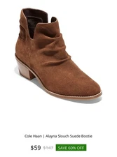 Cole Haan Alayna Suede Bootie New Size 9B 🇨🇳 