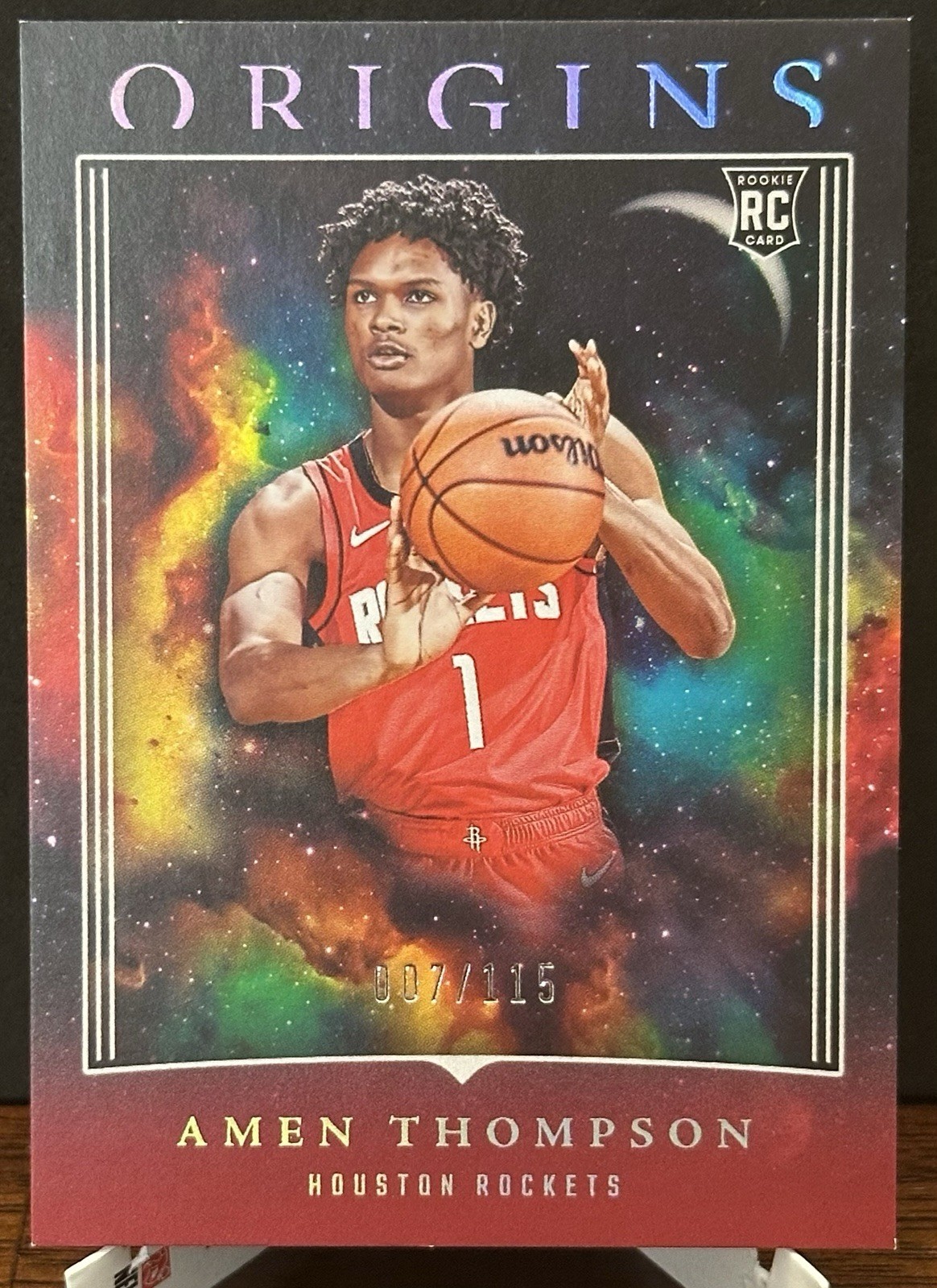 2023-24 Panini Origins Amen Thompson - Maroon /115 - Houston Rockets RC #99