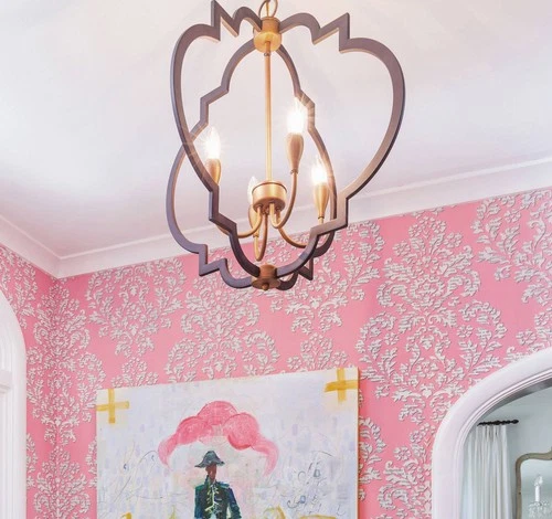 Maxim Crest 22 1/4" W Oil Rubbed Bronze and Antique Brass Chandelier - Picture 3 of 5