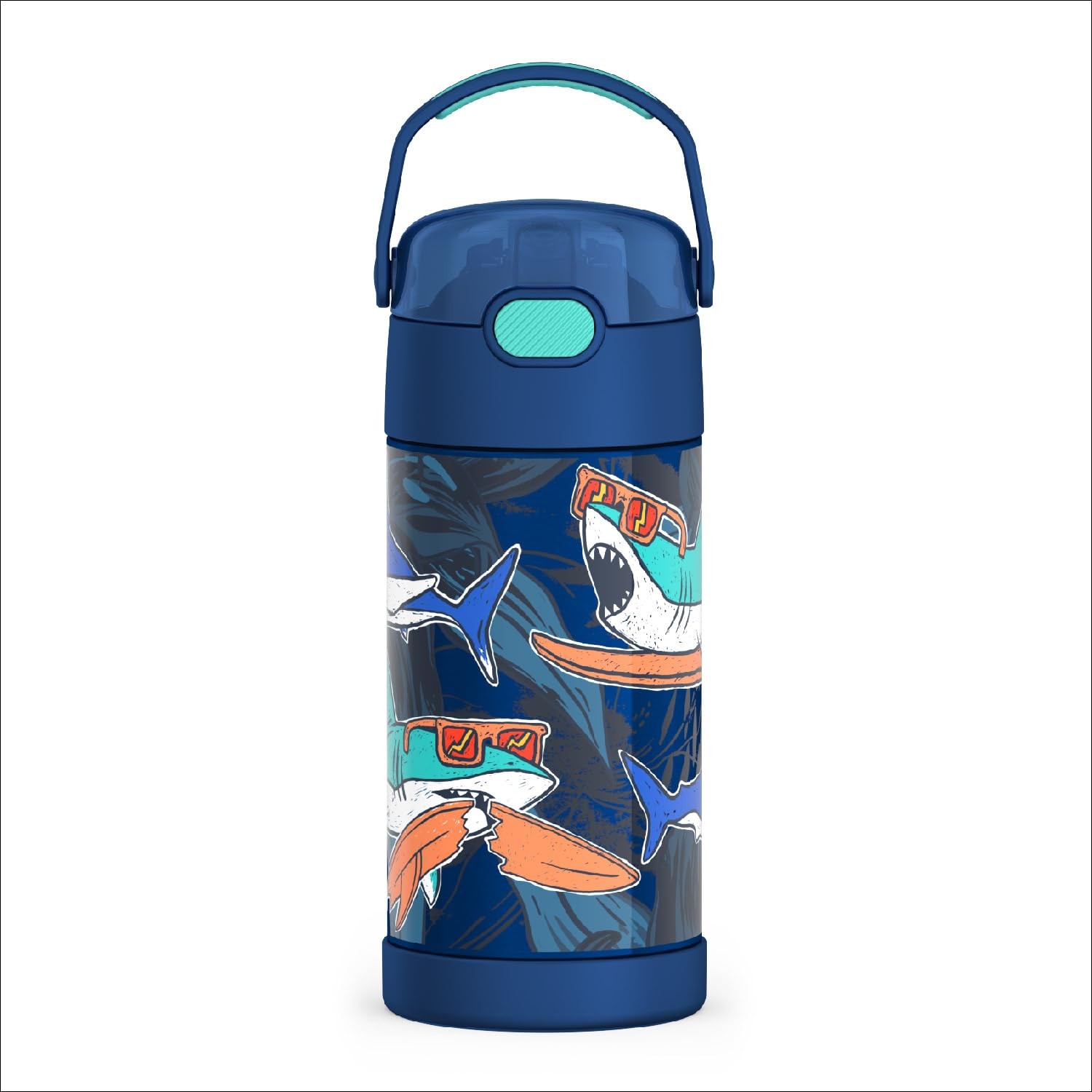 Stainless Steel 12oz Kids Vacuum Insulated Straw Thermos Funtainer