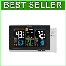 Precision Weather Station: LCD Display with Wireless Monitoring & Alarm Feature