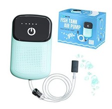 Portable Aerator for Fish,USB Rechargeable Live Bait Aerator Blue (1 Pack)