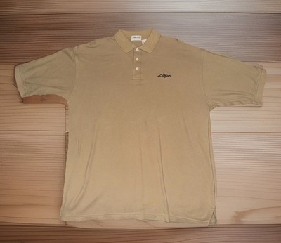 Vintage 90s Zildjian Cymbals Polo Shirt Men's XL Tan WinnerMate Sportswear