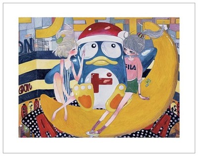 Aya Takano print [doki doki donpen] Artist belonging to Kaikai Kiki Gallery led