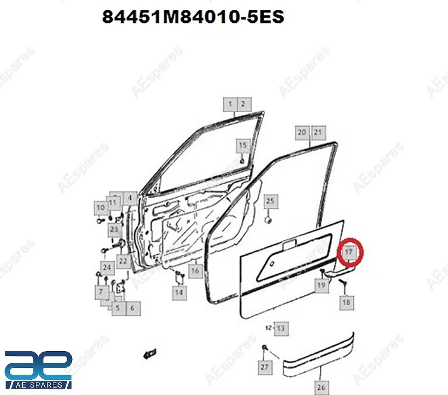 Interior Front Door Grab Handle For Suzuki 800 1986-2014 84451M84010-5ES view 2