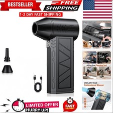 Electric Air Duster Cordless Mini Jet Snow Blower Portable Turbo Fan With Led Us