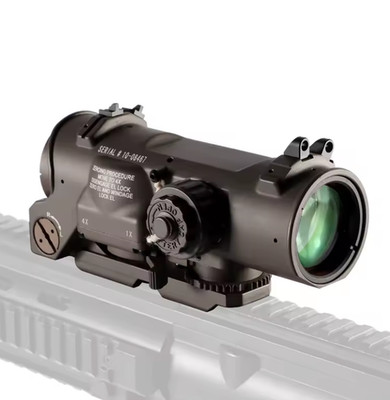 1x-4x Fixed Dual Purpose Rifle Scope Red illuminated Red Dot Sight