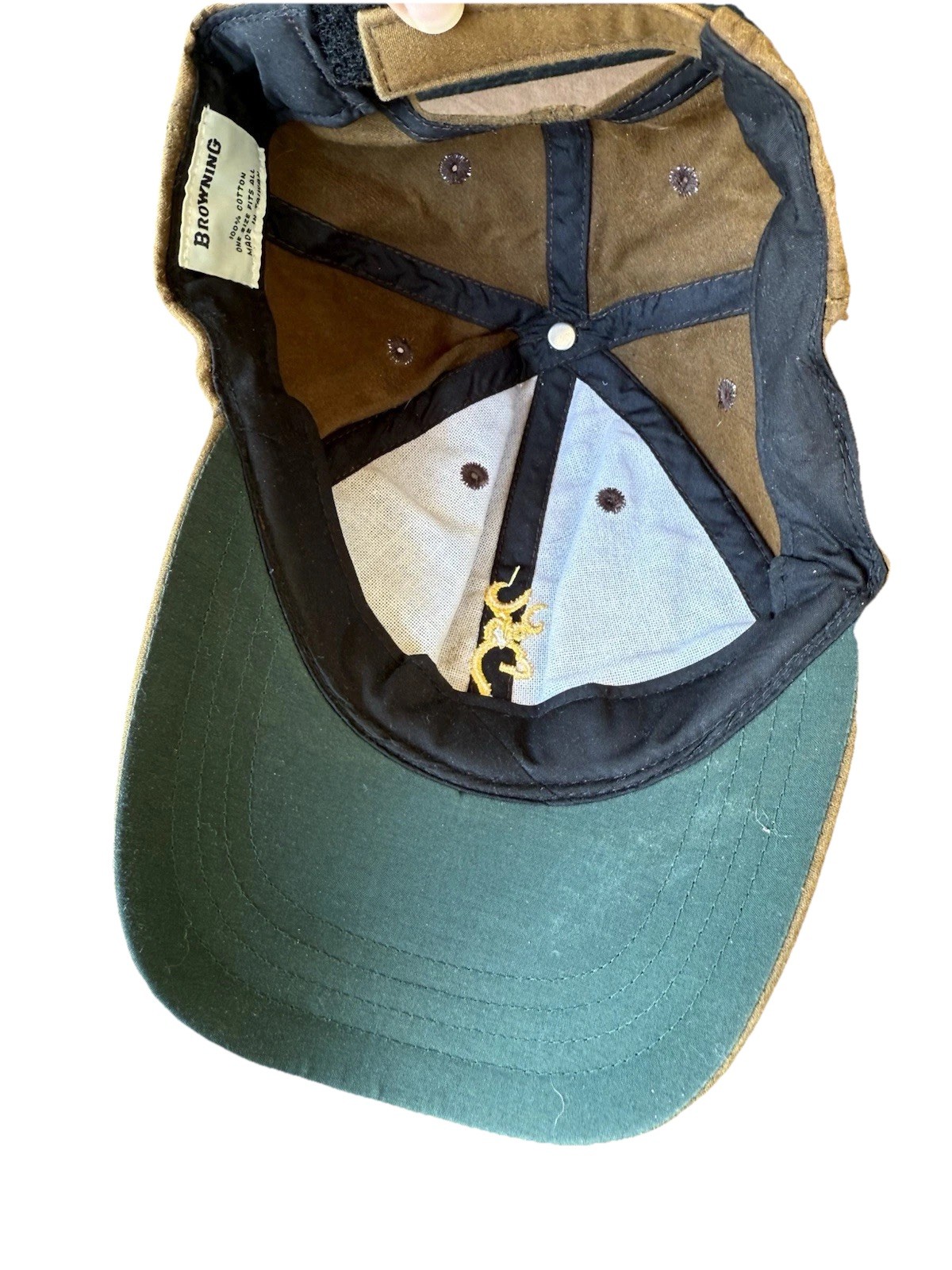 Browning Strapback Hat Brown OSFA Adjustable Embr… - image 5