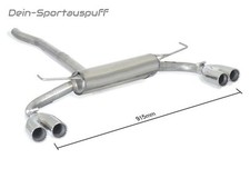 Ragazzon Duplex Sportauspuff Jeep Renegade 1.6l E-Torq je 2x70mm gerollt gerade