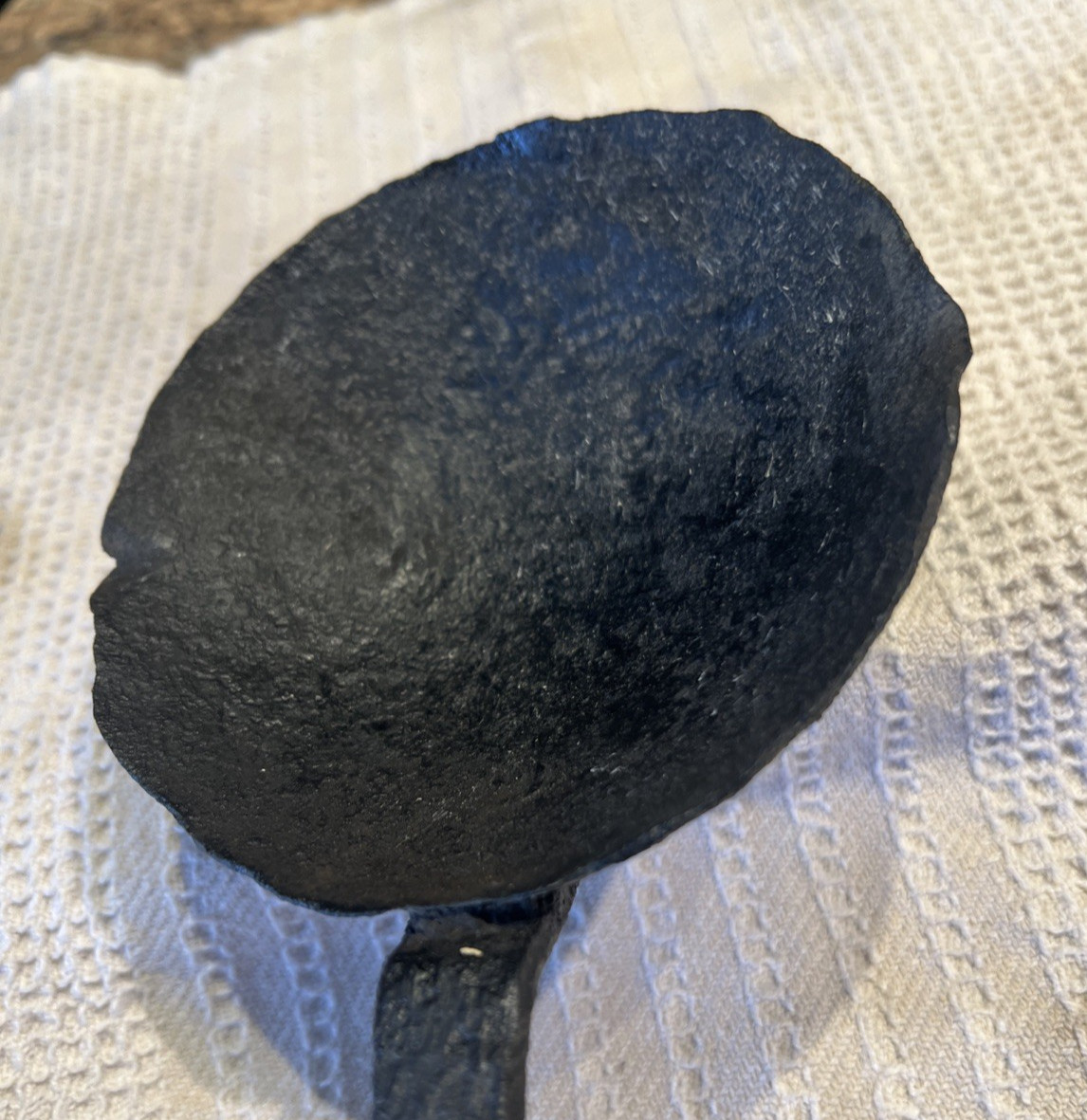 Vintage Cast Iron Ladle – 19" – Foundry / Metal Smelting Tool – Rustic Antique