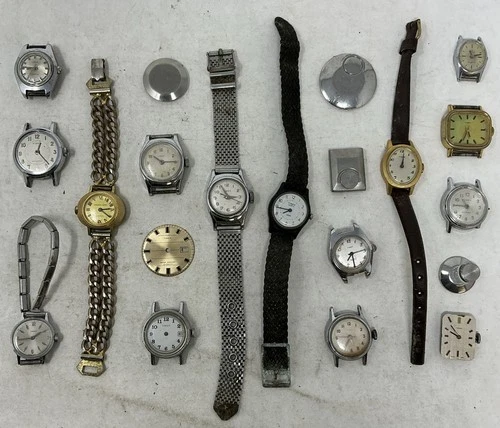 Timex Watch And Parts Lot Watchmakers Liquidation For Parts Or Repair VTG (82)