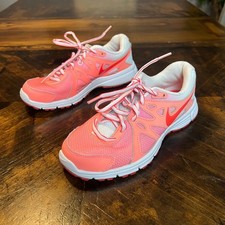 Nike Revolution Running Shoes Coral Pink White Youth Girls Size 7 Youth
