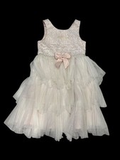 Princess Collection Girls Pink Lace Tulle Party Flower Girl Dress Wedding Easter