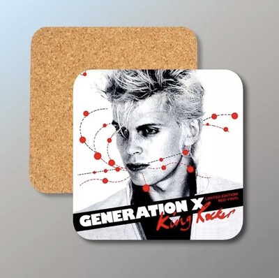 Generation X - King Rocker ( Billy Idol ) - cork backed coaster - FREE shipping