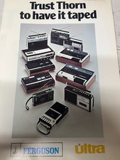 FERGUSON ULTRA CASSETTE RECORDER ADVERTISING BROCHURE 1976 RARE VINTAGE