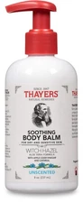THAYERS Unscented Soothing Body Balm, Moisturizing Body Lotion, 8 Oz