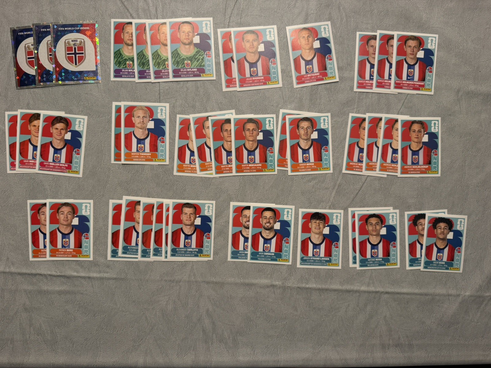 2026 Panini FIFA World Cup Stickers NOR 1-20 NORWAY * You Pick*