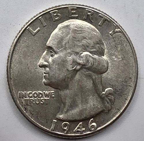 *SILVER* 1946  Washington Quarter -《Great Way To Buy Silver!!》