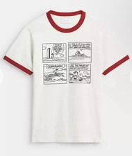 Coach X Peanuts CBL82 Men s Signature Snoopy T Shirt NWT Org Medium