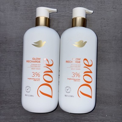 2x Dove Glow Recharge Exfoliating Body Wash Serum w/ Vitamin C 547ml Each