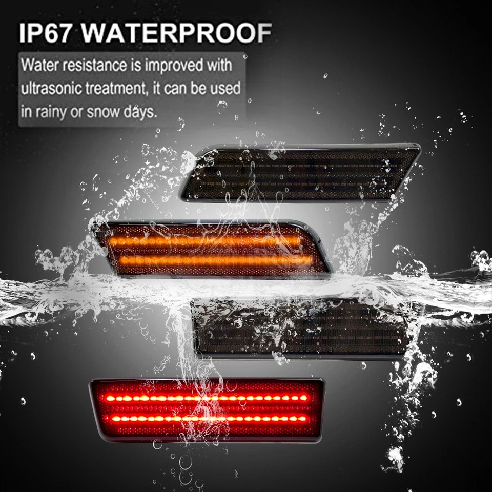 Parachoques delantero trasero LED luces de señalización laterales para Ford Transit Connect 2010-2013 Foto 4 de 4