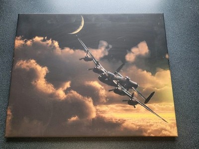 Lancaster In Moonlit Sky Leinwand