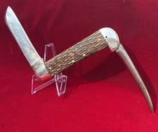 Schrade Cut Co Knife Riggers Great Bone Scales Good Snap