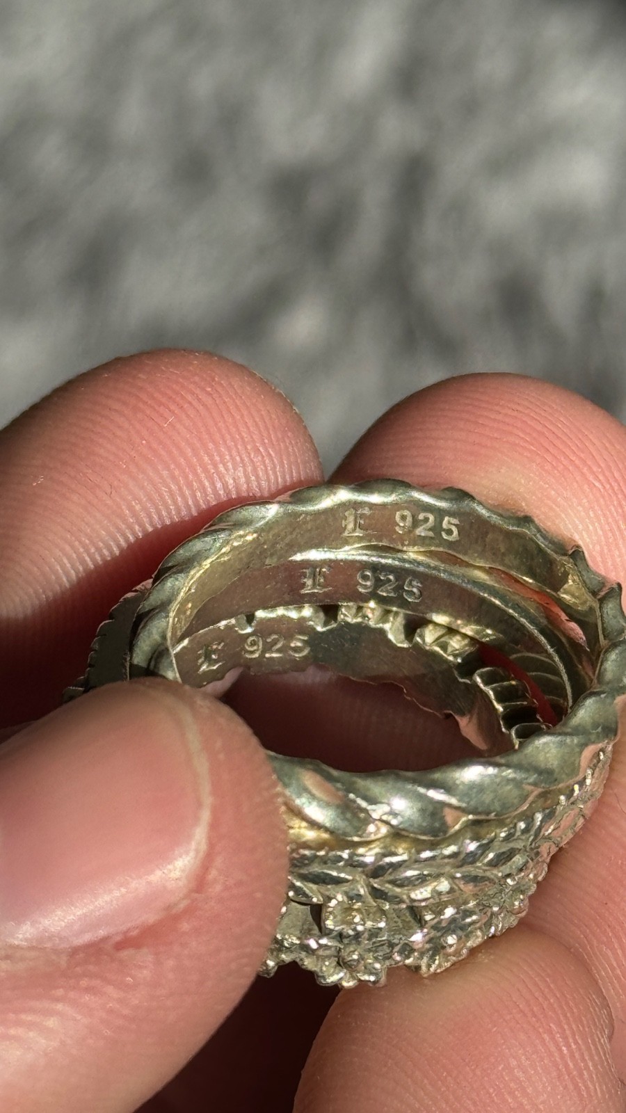 Clocks and Colours “Grounded” Stackable Ring Set … - image 3