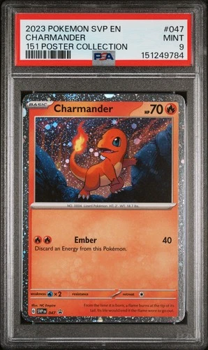 2023 POKEMON SVP EN-SV PROMO 151 POSTER COLLECTION #047 CHARMANDER PSA 9
