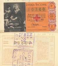 Nationale Lotterie. Verlosung ROTES KREUZ. Verlosung 28 von 1960. Nummer 10340.
