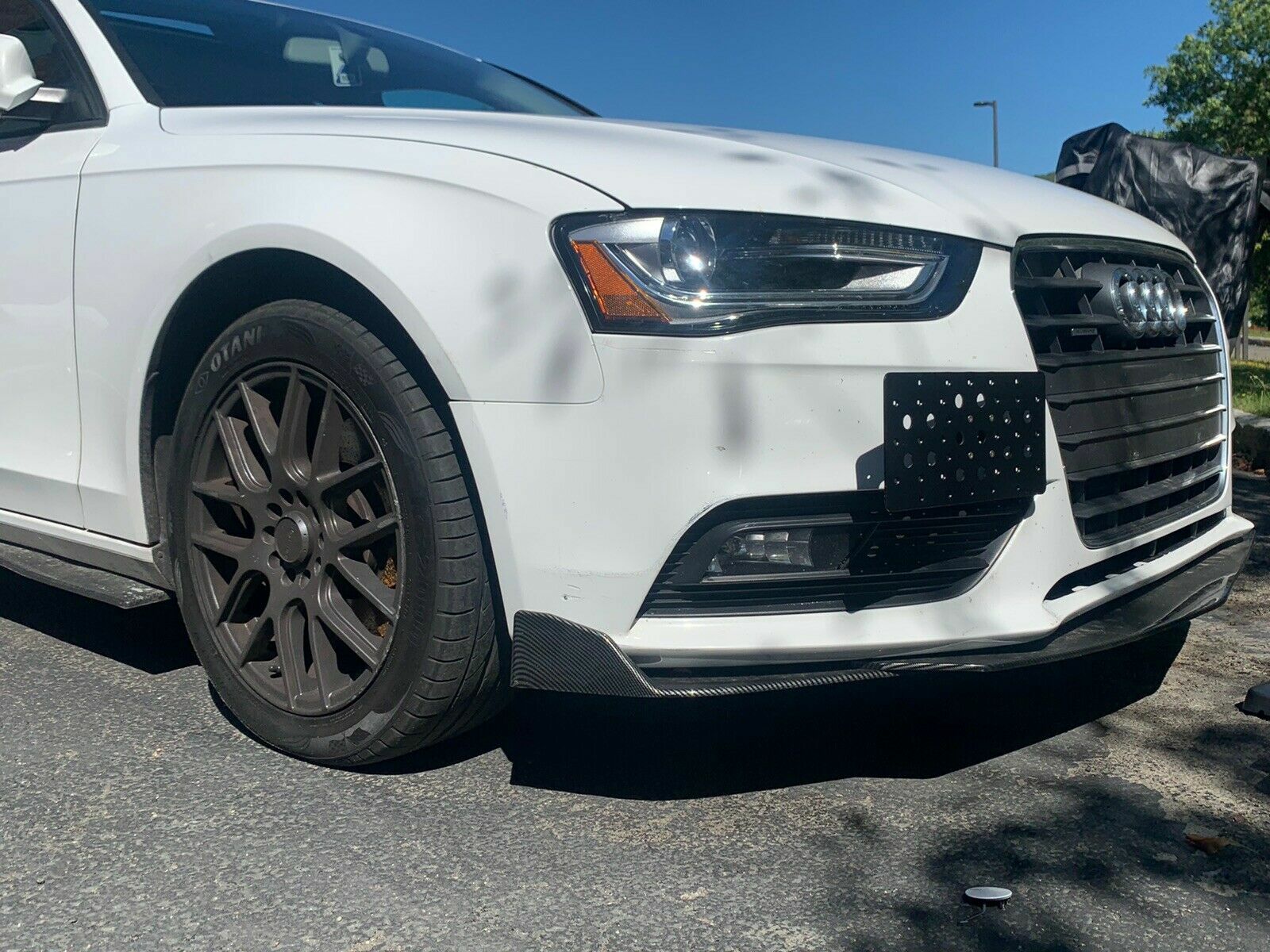 Front Bumper Tow Hook License Plate Mount Bracket For Audi A4 S line