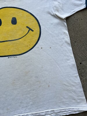 60s Tropix Togs Inc Harvey Ball Smiley Face Ringer T Shirts Grunge 