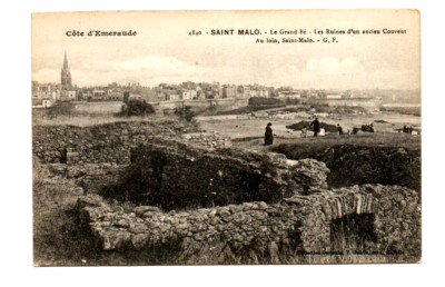 Vintage Postcard The Grand Be The Ruins of an Ancient Convent France