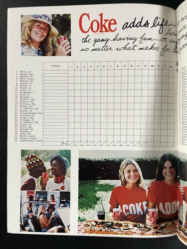1978 Seattle Mariners Official Scorecard Program Glenn Abbott Twins - Picture 2 of 2