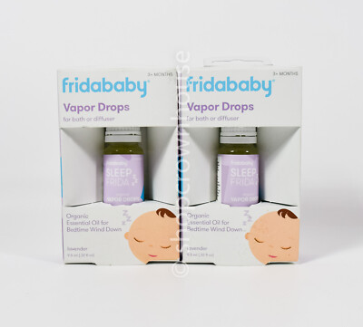 2 Fridababy Vapor Drops for Bath or Diffuser LAVENDER Organic .32 fl oz