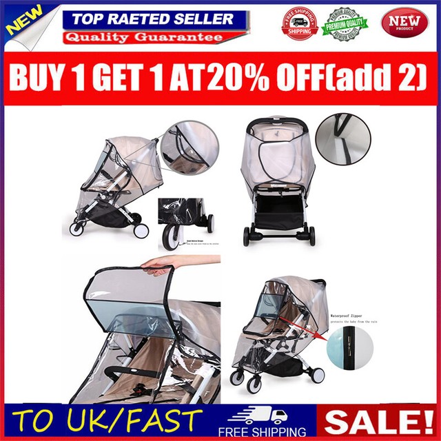 Baby Buggy Clear Rain Cover Raincover For Pushchair Stroller Pram Waterproof SO Baby Buggy Clear Rain Cover Raincover For Pushchair Stroller Pram Waterproof SO
